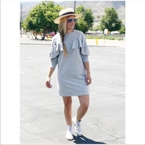 Sweater Ruffle Dress